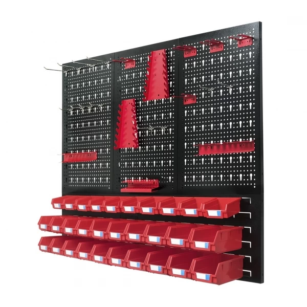 Piekaramā perforētā instrumentu siena ar 52 daļām