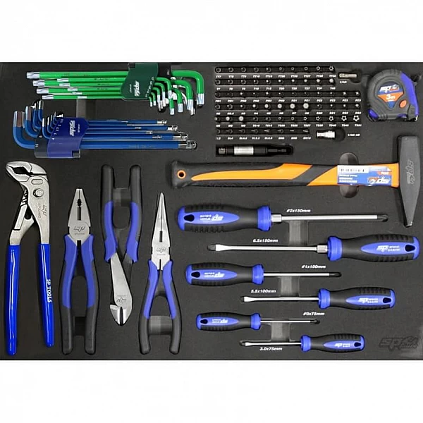 Инструментальная тележка с 9 ящиками и 214 инструментами TOOLKIT TECH Series SP Tools