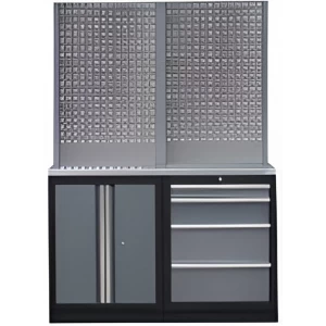 Стационарный верстак с двумя шкафами Black Panel