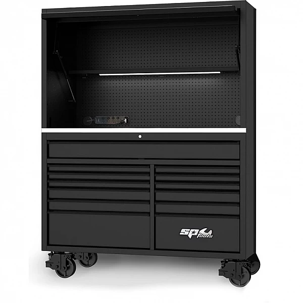 Mobile workbench with 13 drawers and a wide tool cabinet SP Tools USA Sumo series