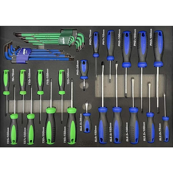 Tool trolley with 13 drawers and 411 tools SP Tools Tech Series