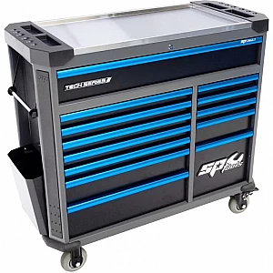 Tool trolley with 13 drawers and 411 tools SP Tools Tech Series