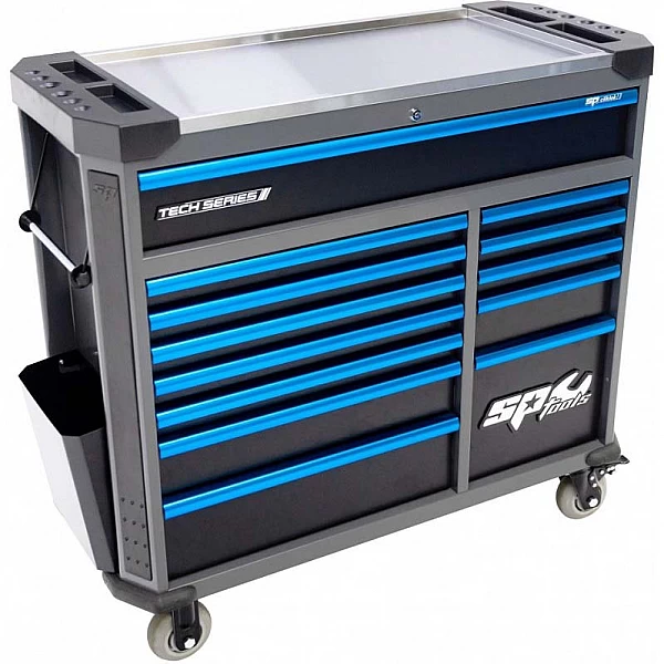Tool trolley with 13 drawers and 411 tools SP Tools Tech Series