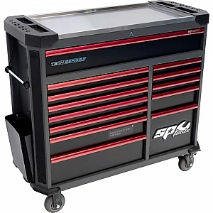 Tool trolley with 13 drawers and 411 tools SP Tools Tech Series