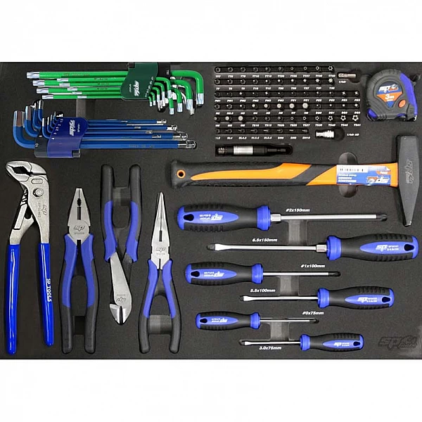 Инструментальная тележка с 233 инструментами и 7 ящиками SP Tools Custom Series