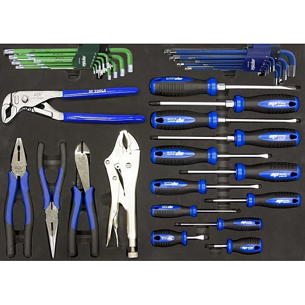 Инструментальная тележка с 7 ящиками и 334 инструментами SP Tools Custom Series