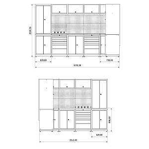 Modular workbench set Valkenpower Series J