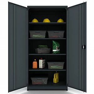 Metal workshop cabinet with 4 shelves Valkenpower