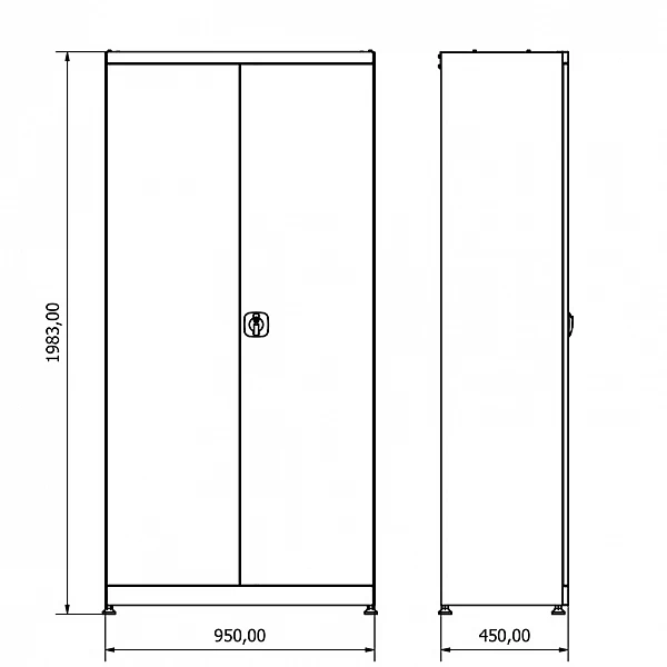 Metal workshop cabinet with 4 shelves Valkenpower