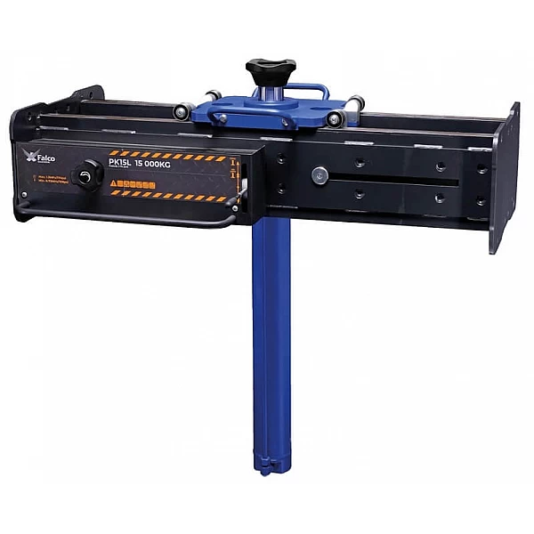 Pneumatic-hydraulic pit lift with extended lifting cylinder, 15 t
