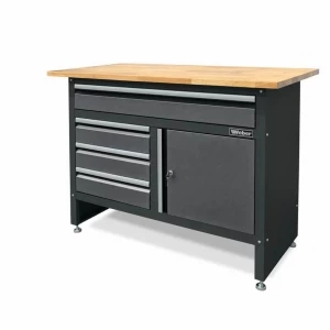 Kompakts darbagalds ar 120 x 60 cm koka darba virsmu Weber