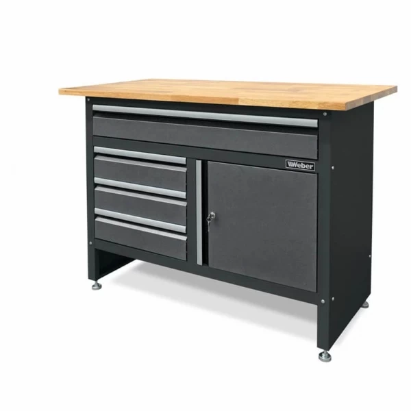 Kompakts darbagalds ar 120 x 60 cm koka darba virsmu Weber