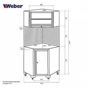 Профессиональный угловой верстак 610 Weber