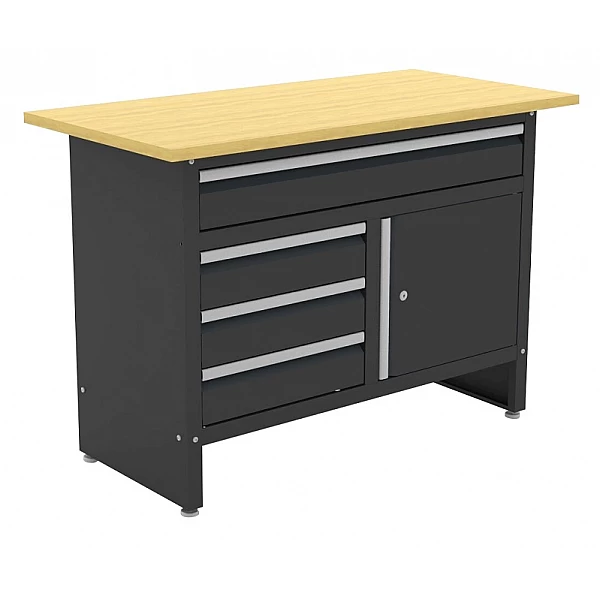 Workbench with wooden worktop