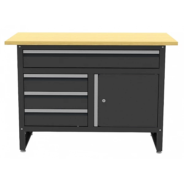 Workbench with wooden worktop