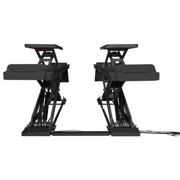 Ultra-low profile scissor lift with integrated secondary lift BD640WAF