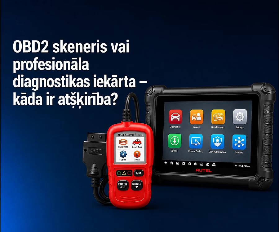 OBD2 skeneris vai profesionāla diagnostikas iekārta - kāda ir atšķirība?