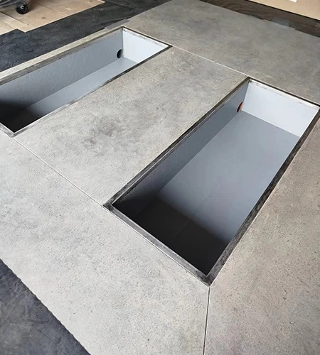 Final preparation of lift pits before BD-S4 installation