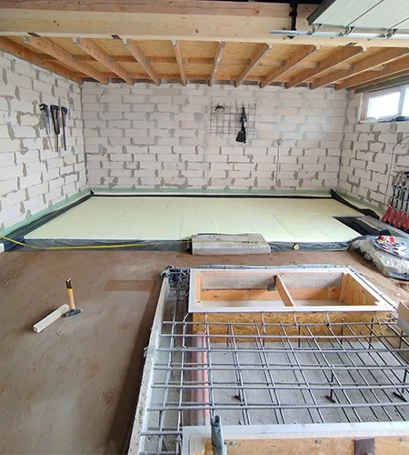 BD-S4 recessed scissor lift installation project