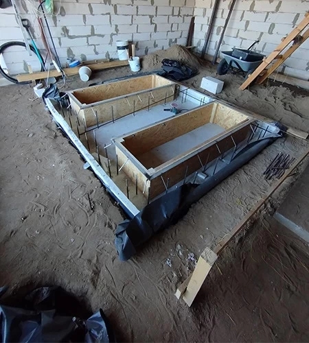 Preparation of scissor lift installation pits